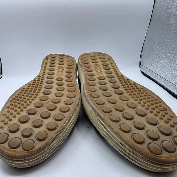 ECCO Soft 7 Mens Size 13 Black Leather Lace Up Shoes Walking Comfort Work Wear - Picture 11 of 13